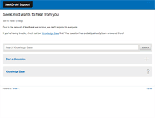 Tablet Screenshot of help.seekdroid.com